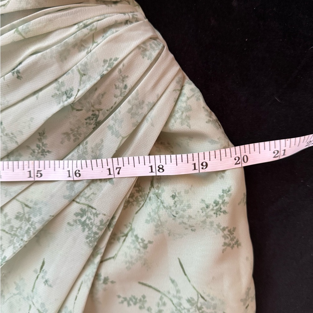 AZAZIE Deandra Green Fern Floral Bridesmaid Dress - Picture 11 of 11